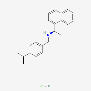 molecular formula C22H26ClN B8160568 (r)-n-(4-Isopropylbenzyl)-1-(1-naphthyl) ethyl amine hydrochloride 