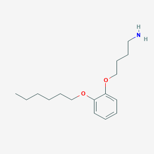 molecular formula C16H27NO2 B8160574 4-[2-(Hexyloxy)phenoxy]butan-1-amine 