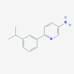 molecular formula C14H16N2 B8160652 6-(3-Isopropylphenyl)pyridin-3-amine 