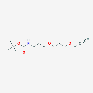 molecular formula C14H25NO4 B8160675 tert-butyl N-[3-[3-(prop-2-yn-1-yloxy)propoxy]propyl]carbamate 