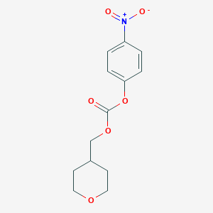 molecular formula C13H15NO6 B8160683 4-Nitrophenyl ((tetrahydro-2H-pyran-4-yl)methyl)carbonate 