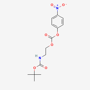 molecular formula C14H18N2O7 B8160691 2-(tert-Butoxycarbonylamino)ethyl (4-nitrophenyl)carbonate 