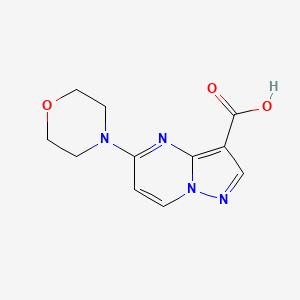 molecular formula C11H12N4O3 B8160713 5-Morpholinopyrazolo[1,5-a]pyrimidine-3-carboxylic acid 