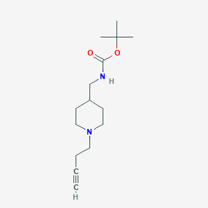 molecular formula C15H26N2O2 B8160746 tert-Butyl ((1-(but-3-yn-1-yl)piperidin-4-yl)methyl)carbamate 