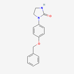 molecular formula C16H16N2O2 B8160756 1-(4-(Benzyloxy)phenyl)imidazolidin-2-one 