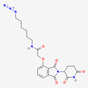 molecular formula C21H24N6O6 B8160770 N-(6-azidohexyl)-2-((2-(2,6-dioxopiperidin-3-yl)-1,3-dioxoisoindolin-4-yl)oxy)acetamide 