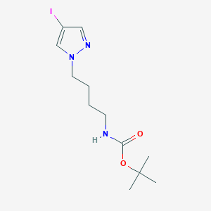 molecular formula C12H20IN3O2 B8160774 tert-Butyl (4-(4-iodo-1H-pyrazol-1-yl)butyl)carbamate 