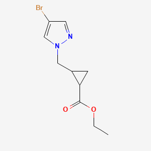 Ethyl 2-[(4-bromo-1H-pyrazol-1-yl)methyl]cyclopropanecarboxylate