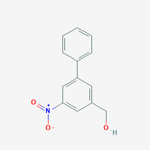 molecular formula C13H11NO3 B8160811 (5-Nitro-[1,1'-biphenyl]-3-yl)methanol 