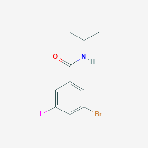 molecular formula C10H11BrINO B8160894 3-Bromo-5-iodo-N-isopropylbenzamide 