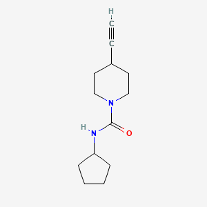 molecular formula C13H20N2O B8160908 N-Cyclopentyl-4-ethynylpiperidine-1-carboxamide 
