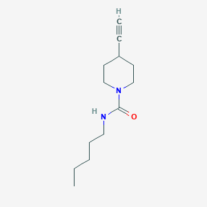 4-Ethynyl-N-pentylpiperidine-1-carboxamide