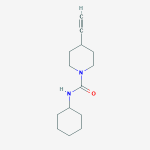 molecular formula C14H22N2O B8160912 N-Cyclohexyl-4-ethynylpiperidine-1-carboxamide 