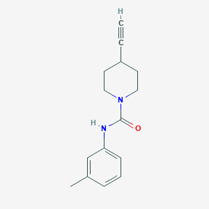 molecular formula C15H18N2O B8160920 4-Ethynyl-N-(m-tolyl)piperidine-1-carboxamide 