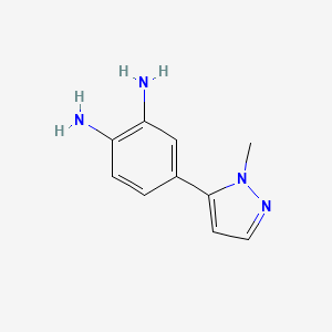 molecular formula C10H12N4 B8160956 1,2-Benzenediamine, 4-(1-methyl-1H-pyrazol-5-yl)- 