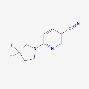 molecular formula C10H9F2N3 B8161083 6-(3,3-Difluoropyrrolidin-1-yl)nicotinonitrile 