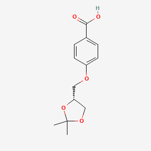 molecular formula C13H16O5 B8161120 (R)-4-((2,2-dimethyl-1,3-dioxolan-4-yl)methoxy)benzoic acid 