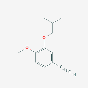 molecular formula C13H16O2 B8161156 4-Ethynyl-2-isobutoxy-1-methoxybenzene 