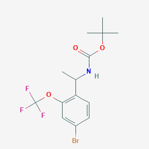 molecular formula C14H17BrF3NO3 B8161163 tert-Butyl (1-(4-bromo-2-(trifluoromethoxy)phenyl)ethyl)carbamate 