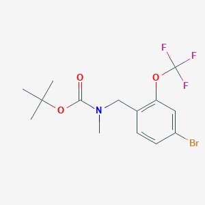 molecular formula C14H17BrF3NO3 B8161167 tert-Butyl 4-bromo-2-(trifluoromethoxy)benzyl(methyl)carbamate 