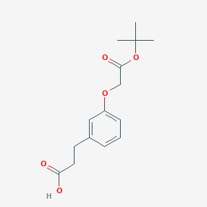 molecular formula C15H20O5 B8161228 3-(3-(2-(tert-Butoxy)-2-oxoethoxy)phenyl)propanoic acid 