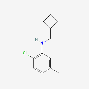 molecular formula C12H16ClN B8161229 2-chloro-N-(cyclobutylmethyl)-5-methylaniline 