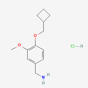 [4-(Cyclobutylmethoxy)-3-methoxyphenyl]methanamine hydrochloride