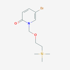 molecular formula C11H18BrNO2Si B8161243 5-Bromo-1((2-(trimethylsilyl)ethoxy)methyl)pyridin-2(1H)-one 