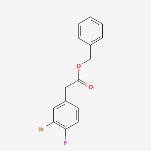 molecular formula C15H12BrFO2 B8161256 Benzyl 2-(3-bromo-4-fluorophenyl)acetate 