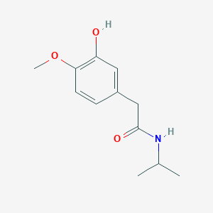molecular formula C12H17NO3 B8161282 2-(3-Hydroxy-4-methoxyphenyl)-N-isopropylacetamide 