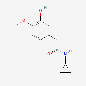 molecular formula C12H15NO3 B8161288 N-cyclopropyl-2-(3-hydroxy-4-methoxyphenyl)acetamide 