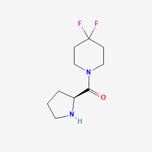 molecular formula C10H16F2N2O B8161316 4,4-Difluoro-1-[(2S)-pyrrolidine-2-carbonyl]piperidine 