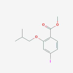 molecular formula C12H15IO3 B8161416 Methyl 4-iodo-2-isobutoxybenzoate 