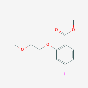 molecular formula C11H13IO4 B8161421 Methyl 4-iodo-2-(2-methoxyethoxy)benzoate 