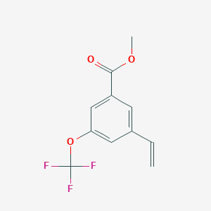 molecular formula C11H9F3O3 B8161472 Methyl 3-(trifluoromethoxy)-5-vinylbenzoate 