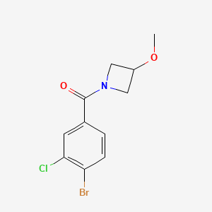 molecular formula C11H11BrClNO2 B8161547 (4-Bromo-3-chlorophenyl)(3-methoxyazetidin-1-yl)methanone 