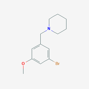 molecular formula C13H18BrNO B8161559 1-(3-Bromo-5-methoxybenzyl)piperidine 