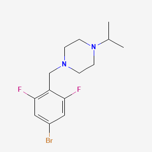 molecular formula C14H19BrF2N2 B8161567 1-(4-Bromo-2,6-difluorobenzyl)-4-isopropylpiperazine 