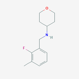 molecular formula C13H18FNO B8161569 N-(2-fluoro-3-methylbenzyl)tetrahydro-2H-pyran-4-amine 