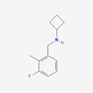 molecular formula C12H16FN B8161577 N-(3-fluoro-2-methylbenzyl)cyclobutanamine 