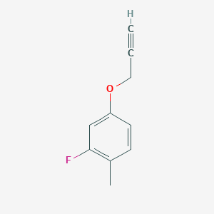 molecular formula C10H9FO B8161604 2-Fluoro-1-methyl-4-(prop-2-yn-1-yloxy)benzene 