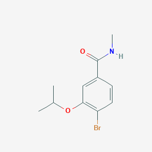 molecular formula C11H14BrNO2 B8161701 4-Bromo-3-isopropoxy-N-methylbenzamide 