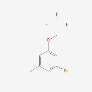 molecular formula C9H8BrF3O B8161730 1-Bromo-3-methyl-5-(2,2,2-trifluoroethoxy)benzene 