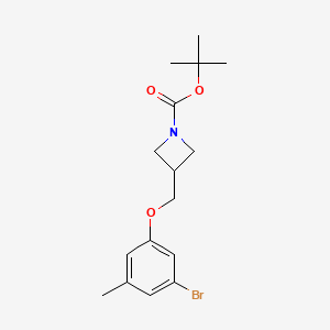 molecular formula C16H22BrNO3 B8161754 tert-Butyl 3-((3-bromo-5-methylphenoxy)methyl)azetidine-1-carboxylate 