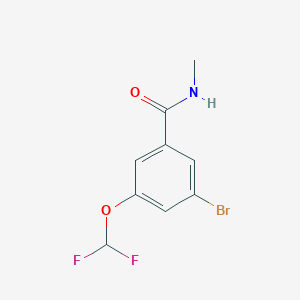 molecular formula C9H8BrF2NO2 B8161762 3-Bromo-5-(difluoromethoxy)-N-methylbenzamide 
