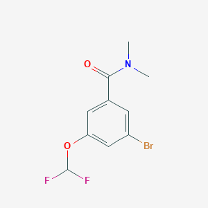 molecular formula C10H10BrF2NO2 B8161766 3-Bromo-5-(difluoromethoxy)-N,N-dimethylbenzamide 