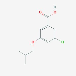 molecular formula C11H13ClO3 B8161787 3-Chloro-5-isobutoxybenzoic acid 
