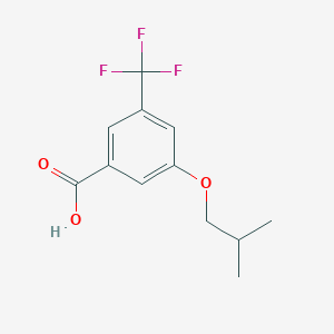 molecular formula C12H13F3O3 B8161798 3-Isobutoxy-5-(trifluoromethyl)benzoic acid 