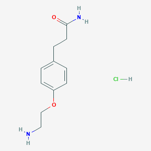 molecular formula C11H17ClN2O2 B8161815 3-[4-(2-Aminoethoxy)-phenyl]-propionamide hydrochloride 