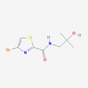 molecular formula C8H11BrN2O2S B8161840 4-Bromo-N-(2-hydroxy-2-methylpropyl)thiazole-2-carboxamide 
